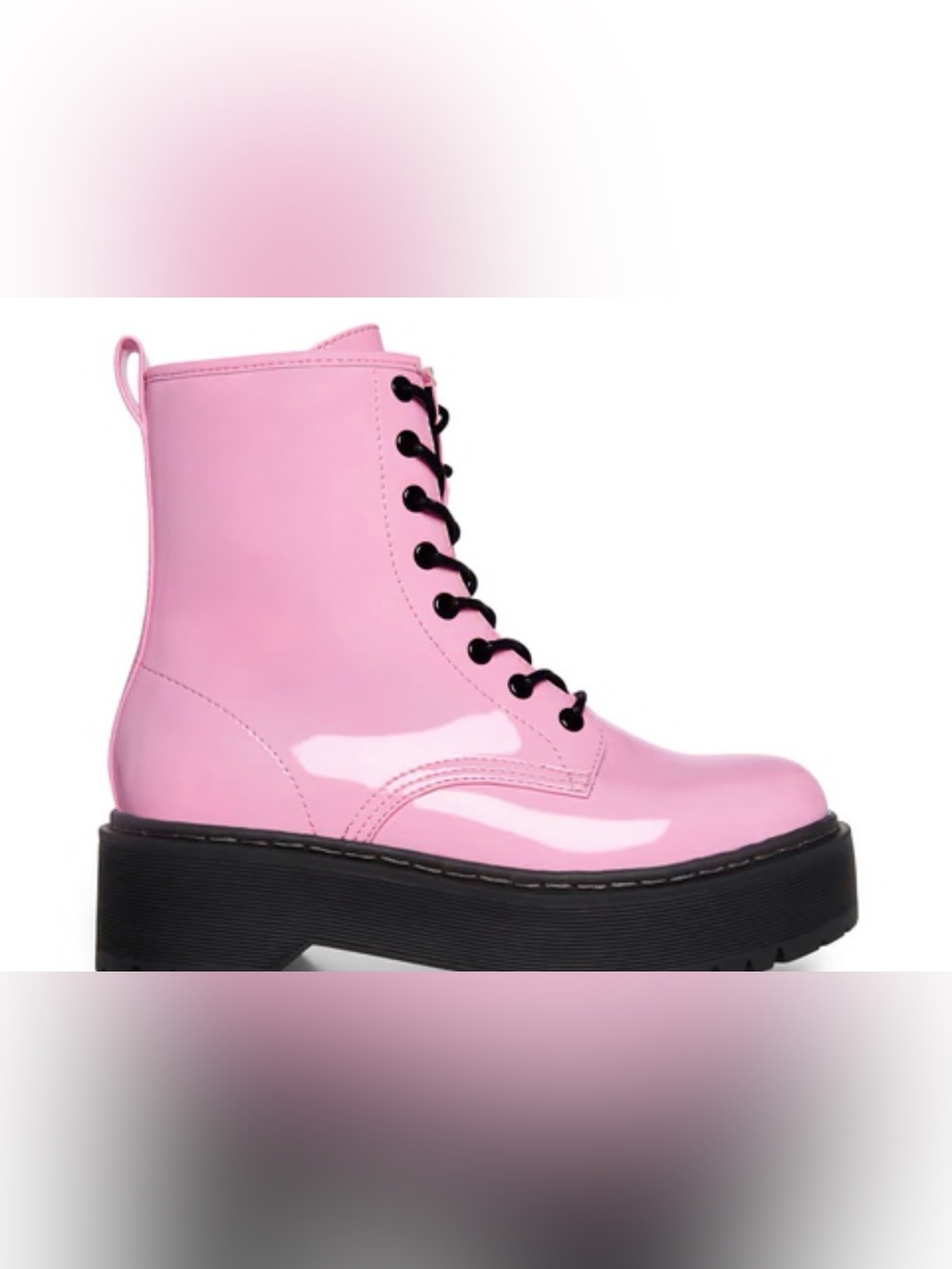 Pink Combat Boots Like New